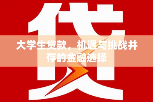 澧县大学生贷款，机遇与挑战并存的金融选择