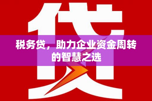 万里税务贷，助力企业资金周转的智慧之选