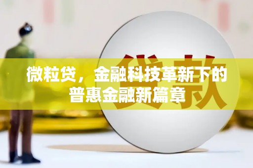 复兴微粒贷，金融科技革新下的普惠金融新篇章