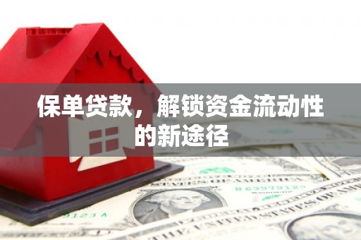 西乌旗保单贷款，解锁资金流动性的新途径