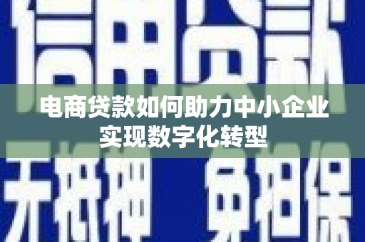 平和电商贷款如何助力中小企业实现数字化转型