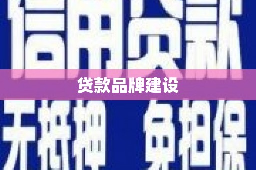 安康贷款品牌建设
