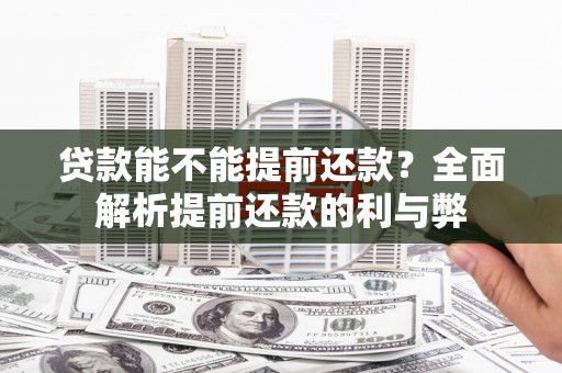 阳新贷款能不能提前还款？全面解析提前还款的利与弊
