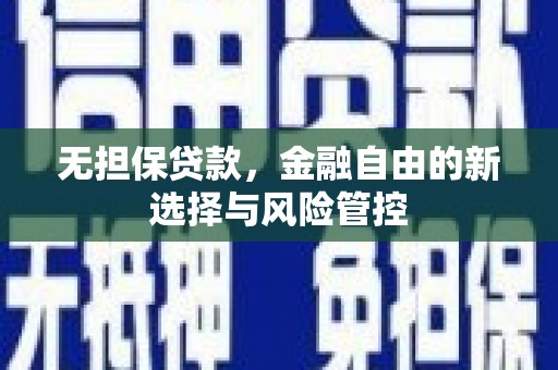 明山无担保贷款，金融自由的新选择与风险管控
