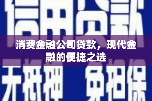 西陵消费金融公司贷款，现代金融的便捷之选