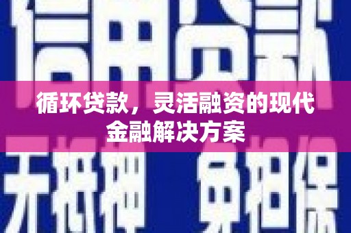 金乡循环贷款，灵活融资的现代金融解决方案
