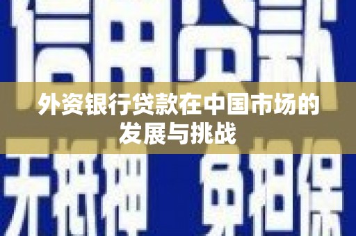 吉县外资银行贷款在中国市场的发展与挑战