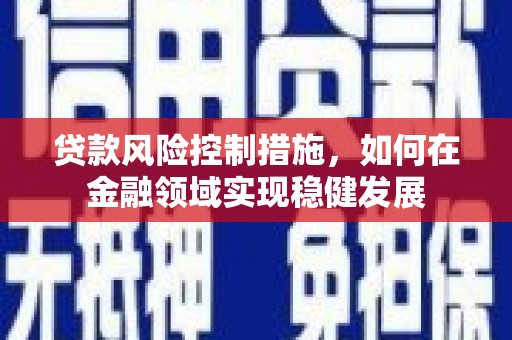大里贷款风险控制措施，如何在金融领域实现稳健发展