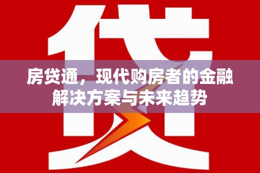 大里房贷通，现代购房者的金融解决方案与未来趋势