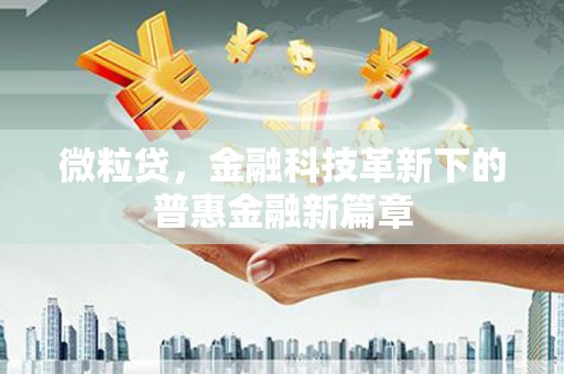衡阳微粒贷，金融科技革新下的普惠金融新篇章