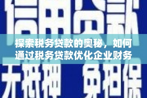 蒲县探索税务贷款的奥秘，如何通过税务贷款优化企业财务
