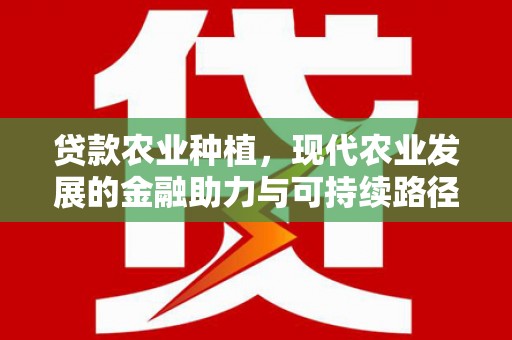 西市贷款农业种植，现代农业发展的金融助力与可持续路径