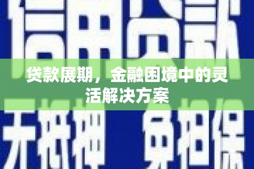西市贷款展期，金融困境中的灵活解决方案