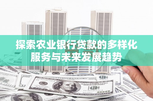 中沙探索农业银行贷款的多样化服务与未来发展趋势