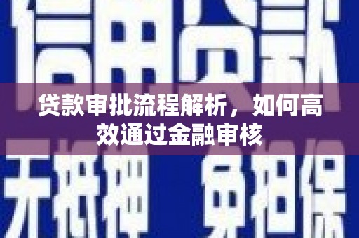 鹤城贷款审批流程解析，如何高效通过金融审核