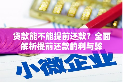 孝感贷款能不能提前还款？全面解析提前还款的利与弊