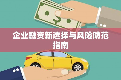 临安企业融资新选择与风险防范指南