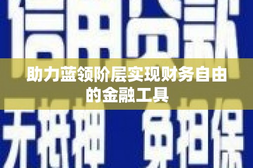 望花助力蓝领阶层实现财务自由的金融工具