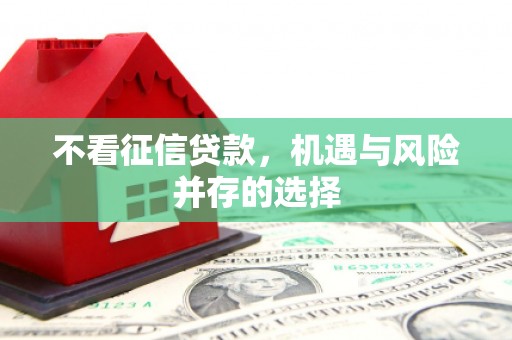 新民不看征信贷款，机遇与风险并存的选择