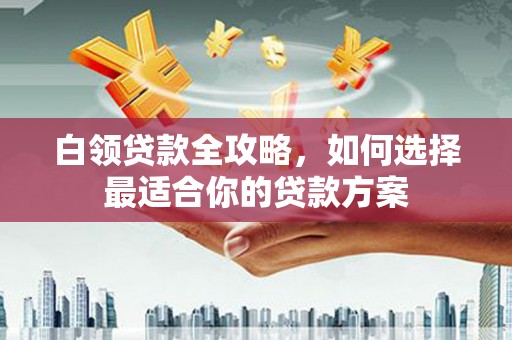北塔白领贷款全攻略，如何选择最适合你的贷款方案
